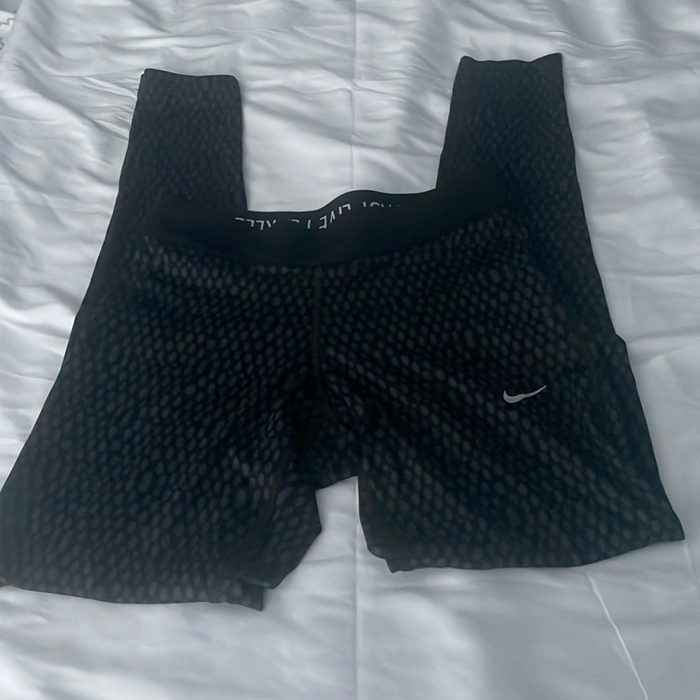 Nike Black and Grey Leggings Size XS